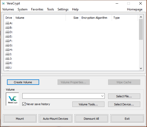 how to use veracrypt on thumb drive